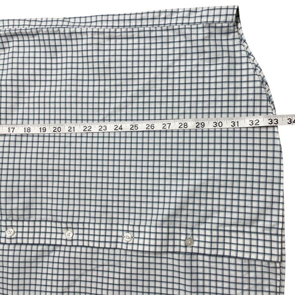 DULUTH TRADING CO SHIRT BLUE CHECK BUTTON UP MENS XL TALL 100% COTTON CASUAL - Picture 6 of 8